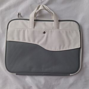 Stylish Gray and White Laptop Bag